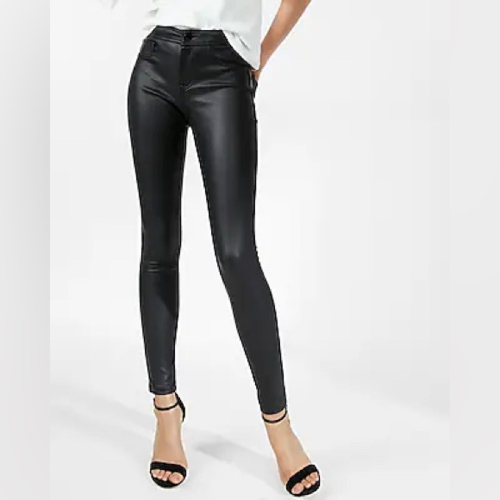 Express Black Leather Legging Pants